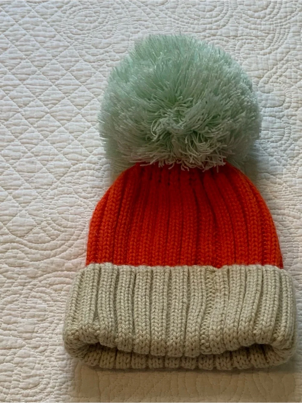 Free People Cozy Up Knit Retro Have a Nice Day Heart Hat Designed Children